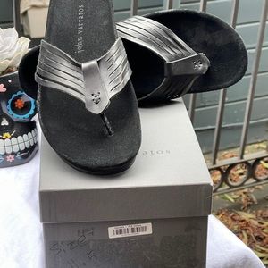 John Varvatos Men’s Black Leather Sandals sz 11.5